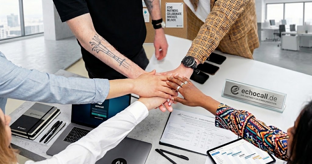 The EchoCall team collaborating