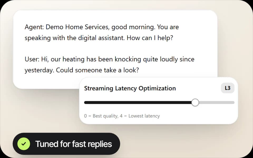 Sub-200ms voice latency