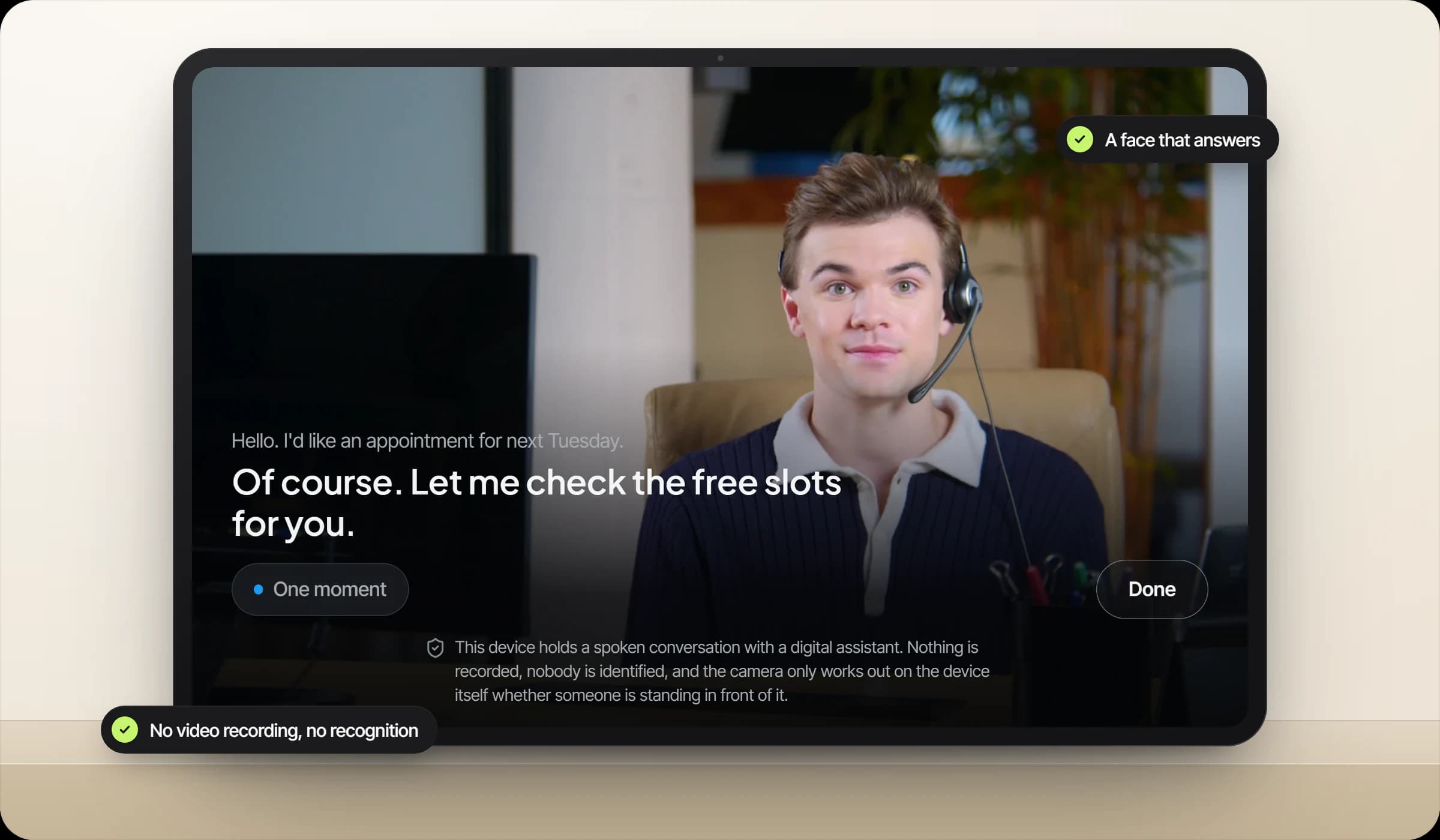 Presence in EchoHub, shown with demo data