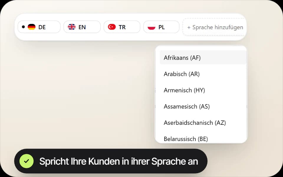Über 70 Sprachen