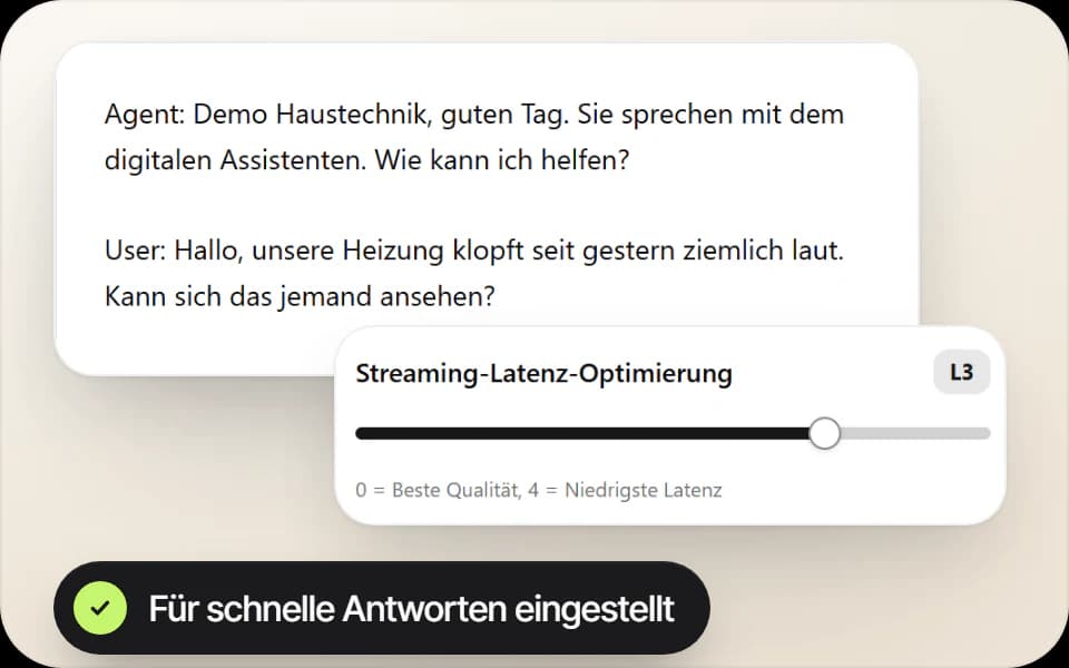 Unter 200ms Sprachlatenz
